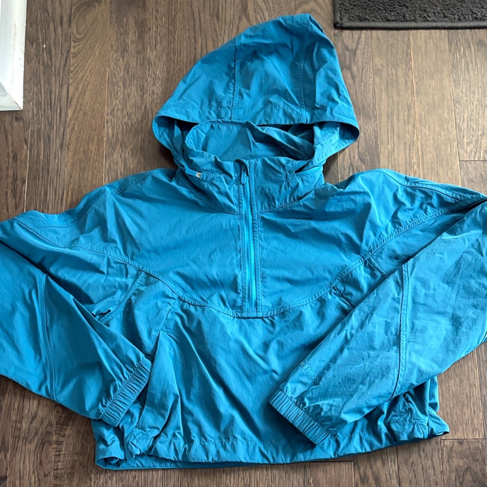 lululemon athletica Blue Hooded Raincoat